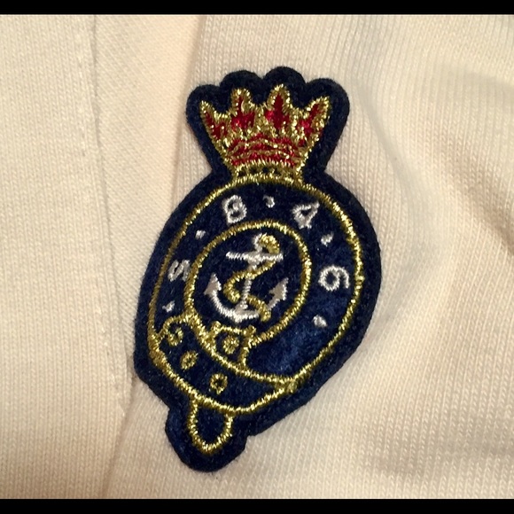 Sebago Women's Cream Crested Rugby Shirt Medium - Picture 4 of 7